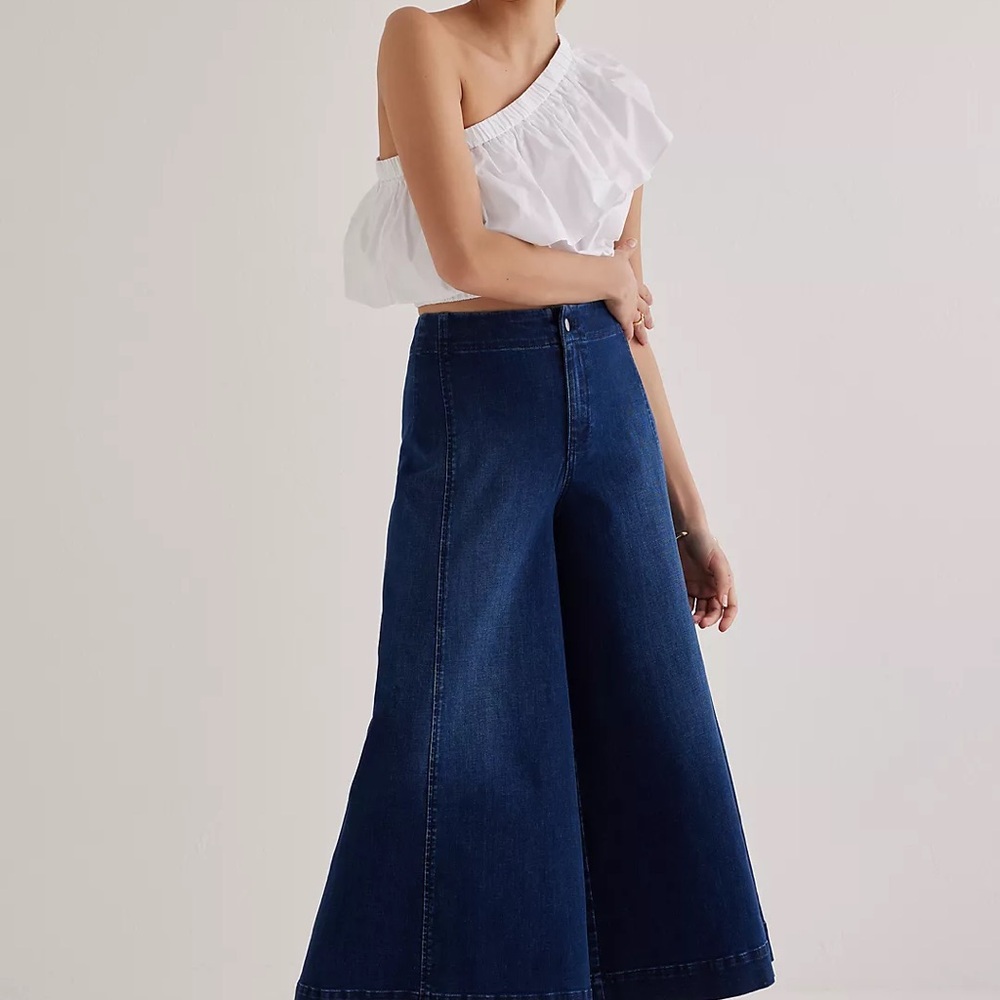 Anthropologie Maeve High-Rise Palazzo Jeans